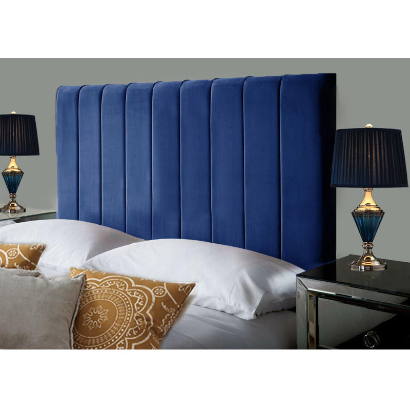 Upholstered Headboard, Blue, Single (3')