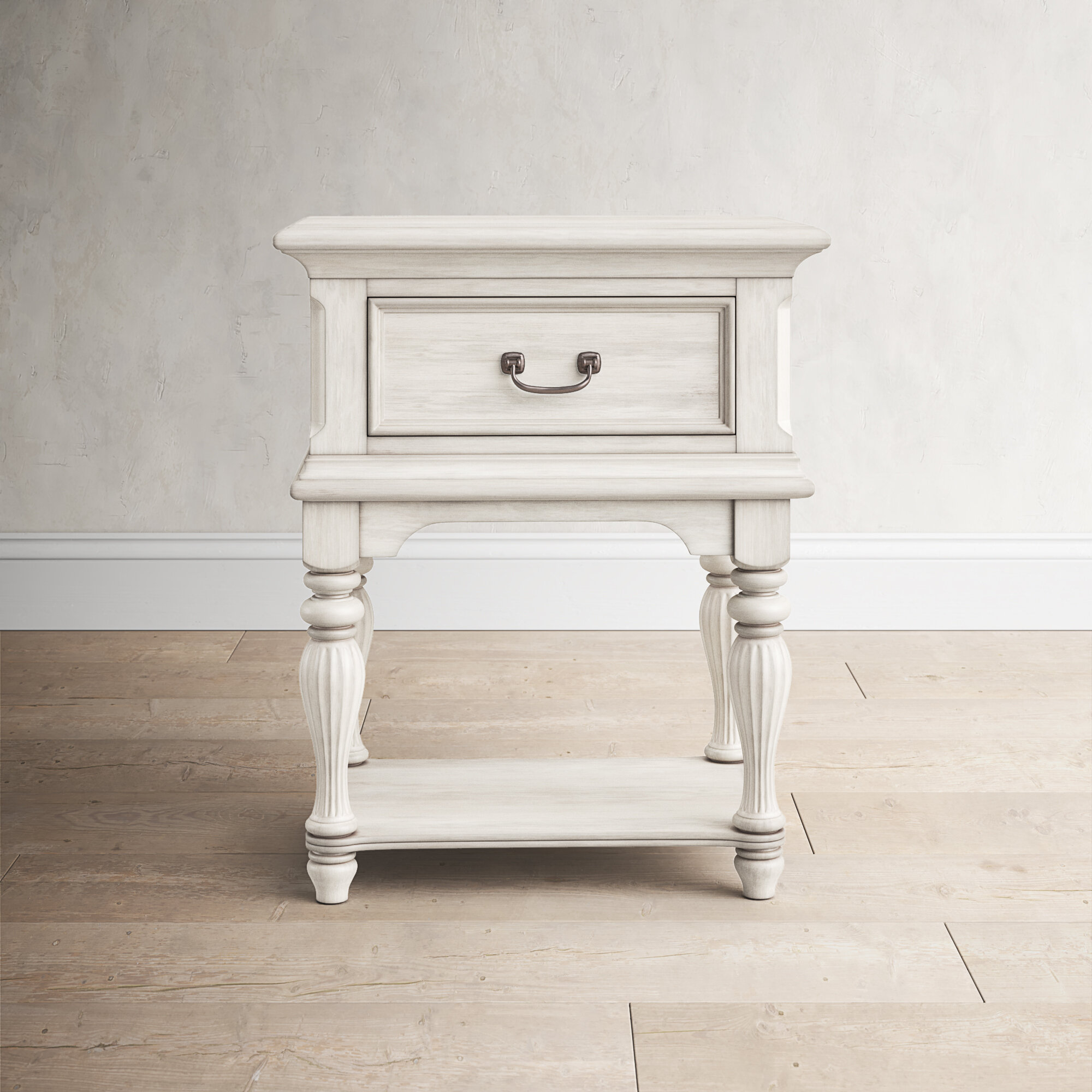 Shabby chic 2024 white nightstand