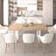 Table de salle à manger extensible en bois, avec un grain de chêne élégant et une table de conférence extensible pour 10 ou plus, une base à gratter