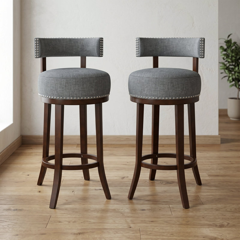 Norden Swivel Bar & Counter Stool, Light grey, Bar Stool (30" Seat Height)