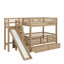 Lit superposé simple au-dessus de simple avec escalier de rangement et 2 tiroirs-1777864642