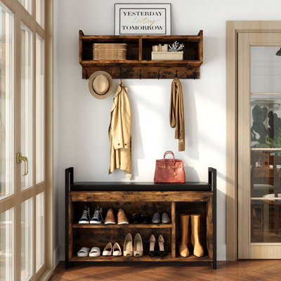 Marshallville Hall Tree with Bench and Shoe Storage