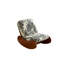 Chaise berçante antique en bois massif-100781604