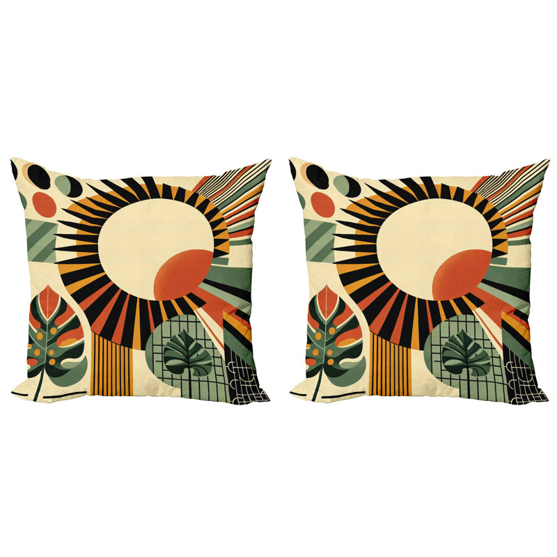 Abstract Reversible Pillow Cover, 24"H x 24"W