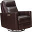 Fauteuil inclinable oscillant en cuir Ashby-104707244