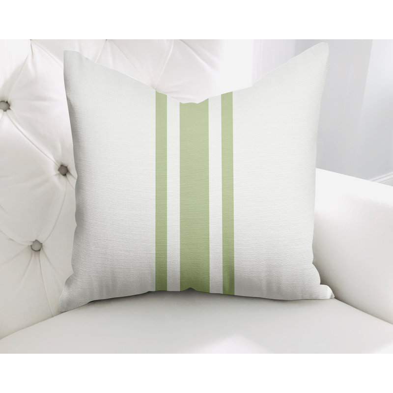  Housse et insert de coussin en coton Sabine, L 15 po x H 15 po, Chartreuse