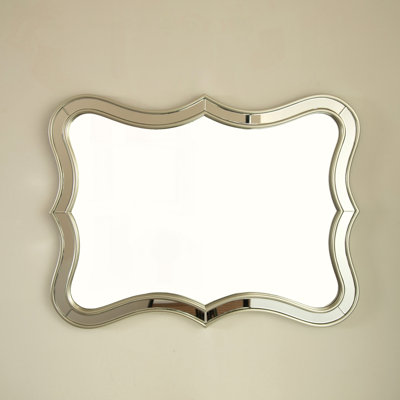 24'' Fleuron Wave-Shape PU Light Luxury Mirror