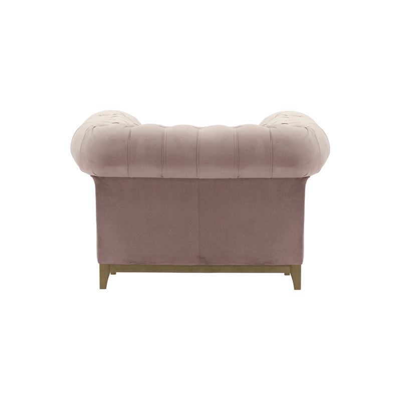Frye Velvet Chesterfield Chair, Olive Green, Flamingo