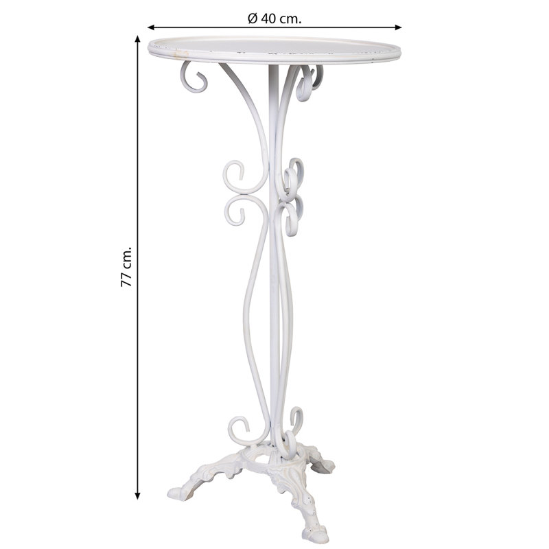 Homerville End Table, White Aged