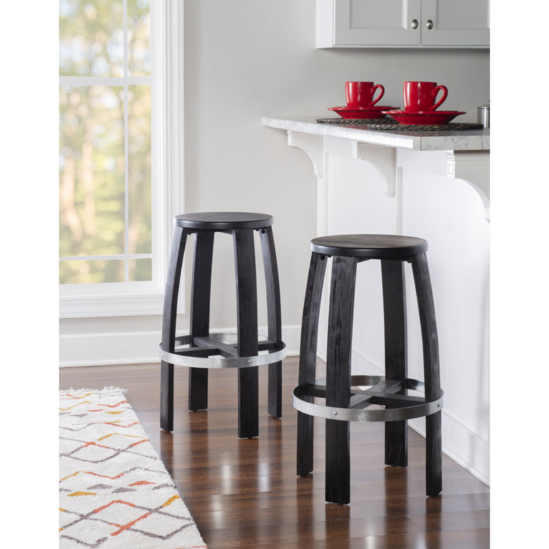Rasen 24" Industrial Style Bar Stool