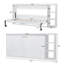 Charmant lit simple escamotable avec 3 supports de rangement, lit pliant peu encombrant pour une vie confortable-110082264