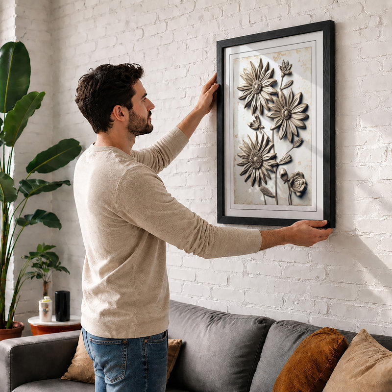 Study: Daisies Botanical - Print, A4 - 29.7 x 21.0 cm, White