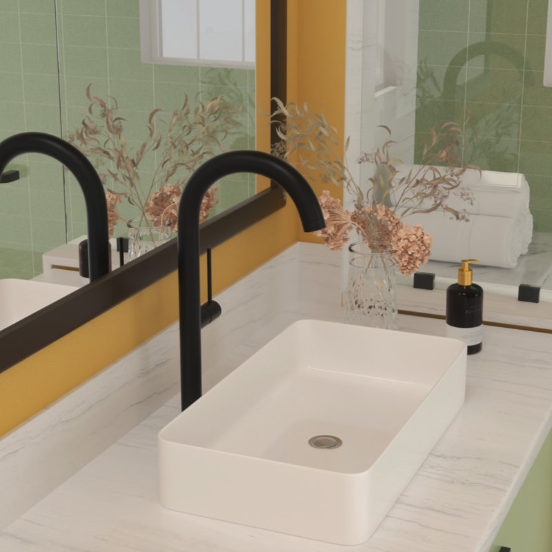 24"X14"  Ceramic Rectangular Vessel Bathroom Sink