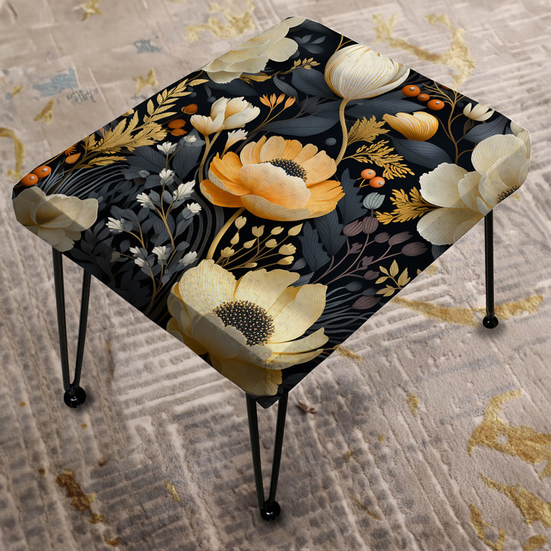 Autumn Cottage Botanical Garden - Floral Rectangle Ottoman