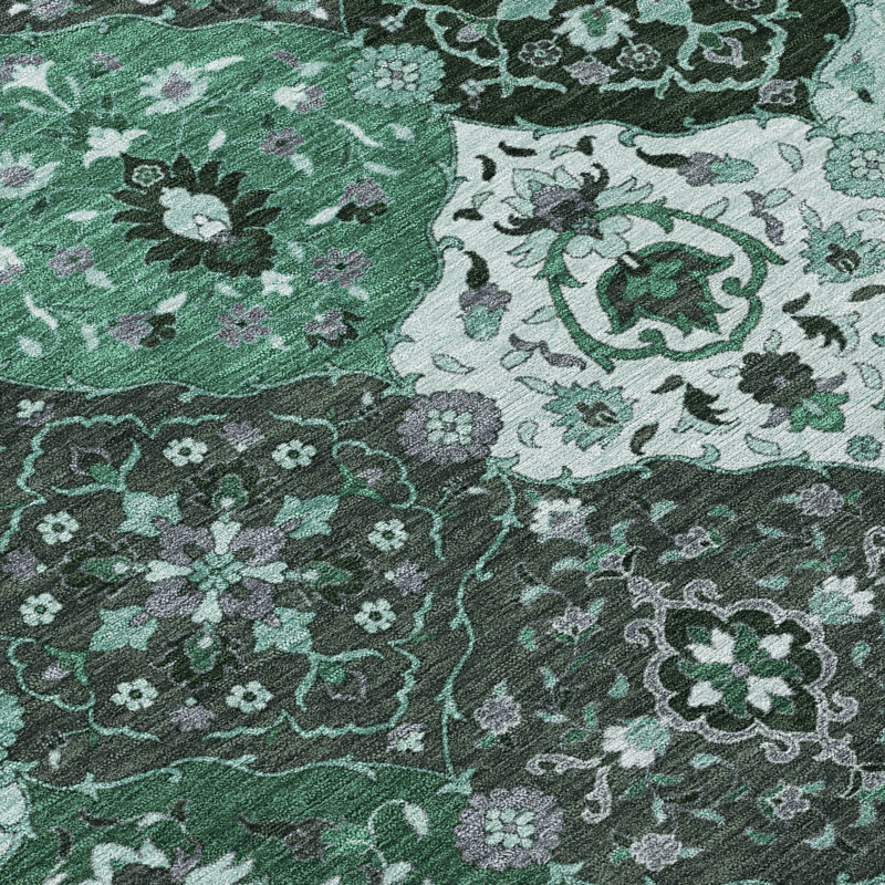Tapis intérieur / extérieur lavable à la machine Matteson ACN2292, Rectangulaire 8 pi x 10 pi