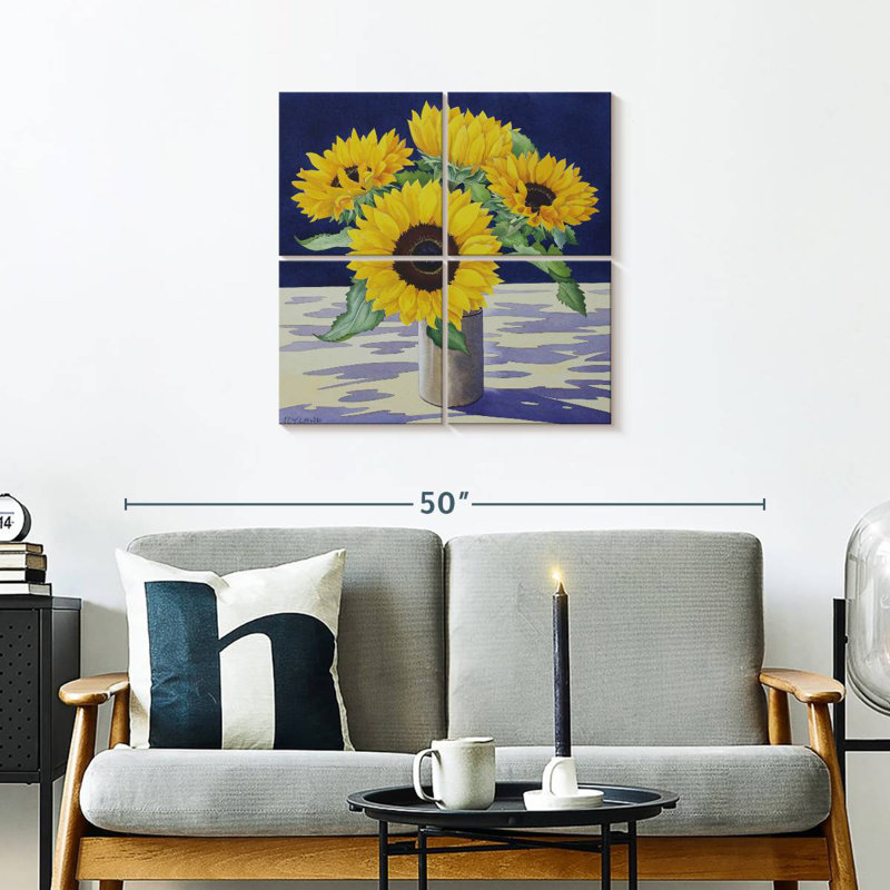 Harnek tournesol nature morte, H 26 po x l 26 po