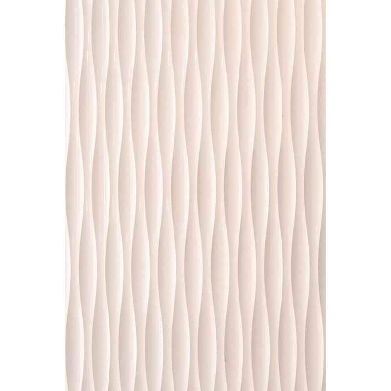 Tapis géométrique beige en polyester tissé à la machine, Rectangle 5 pi 3 po x 7 pi 7 po