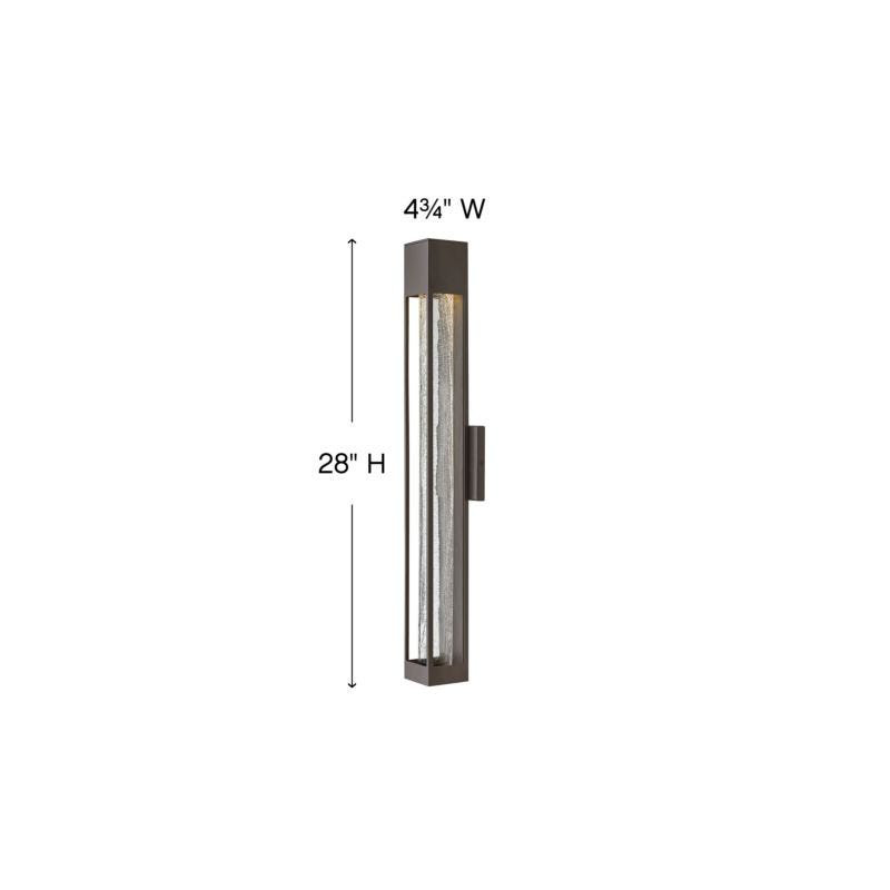 Vapor 1 Light Outdoor Sconce, 28" H x 4.75" W x 3.75" D, Bronze