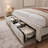 King Upholstered Platform Bed Frame