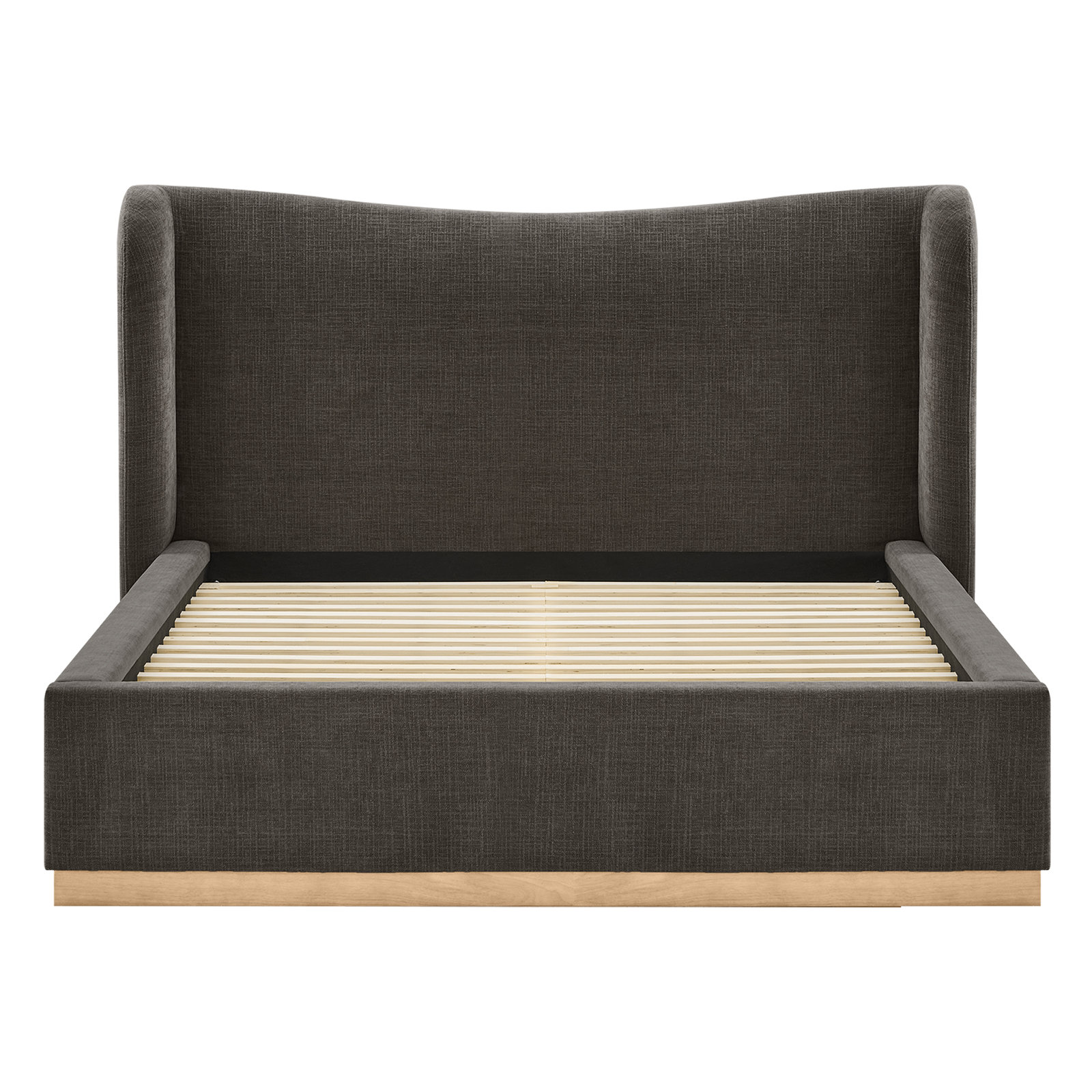 Adelaide Wingback Platform Bed, Queen , Selene Stone