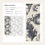 Papier peint à motifs damassés de feuilles d'acanthe, couleur crème et bleu marine-480092684