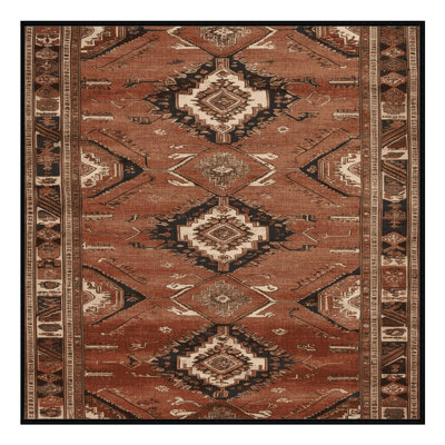 Tapis brun lavable à la machine
