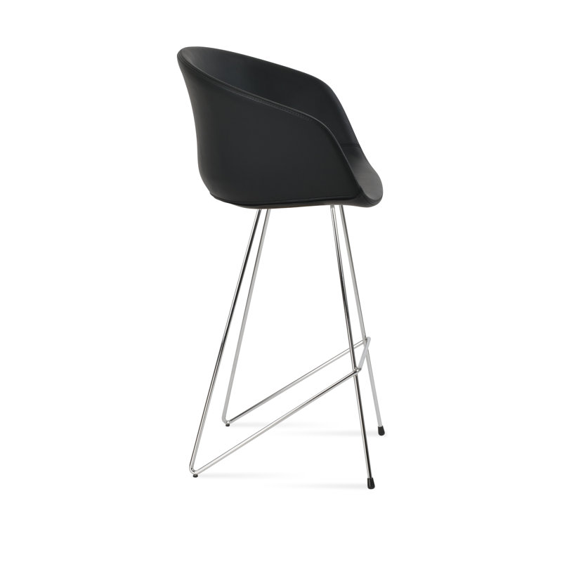 Tabouret de bar et de comptoir Tribeca Cattelan, Tabouret de bar (siège d'une hauteur de 29 po), Similicuir noir