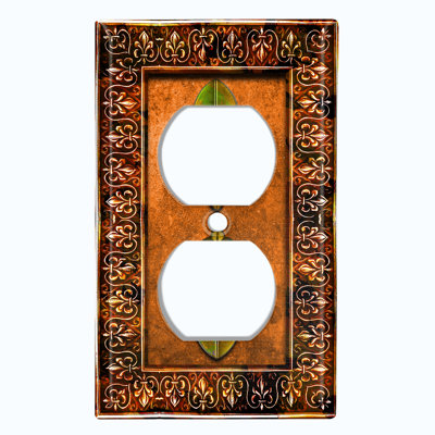 Patterned 2 - Gang Duplex Outlet Standard Wall Plate