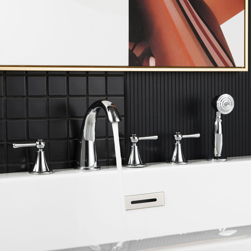 59" x 30" Freestanding Soaking Acrylic Bathtub & Faucet Combo,Installation Required, Chrome