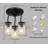 3-Light Mason Jar Pendant Light Fixture, Farmhouse Industrial Clear Glass Pendant Lighting Rustic Ceiling Light