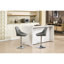 De 2 tabourets de bar, velours gris, repose-pieds, base et hauteur réglables, pivotant, facile à nettoyer, repose-pieds et base imperméables, mode réglable, gris, poli
