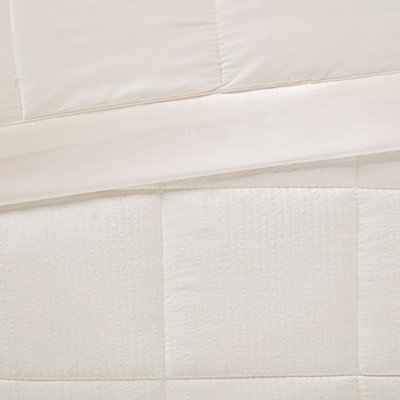 Oversized Down Alternative Blanket With Satin Trim