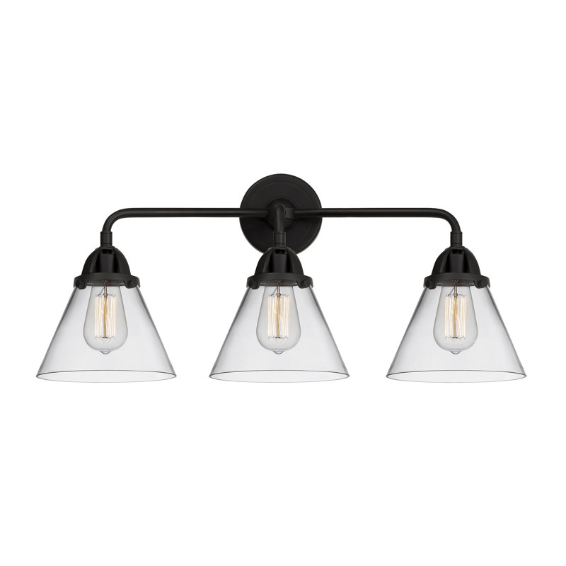 Shauna 3 - Light Vanity Light, Matte Black, LED, Clear