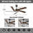 60" Modern Farmhouse Dimmable LED Ceiling Fan With 3CCT Lights And Remote Control, 5 Dual Finish Wood Blades, Quiet 6 Speed Reversible DC Motor, 6"/10" Downrods Included-254936750