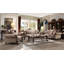 Fauteuil en velours beige / noyer de 49 po de large Dandre
