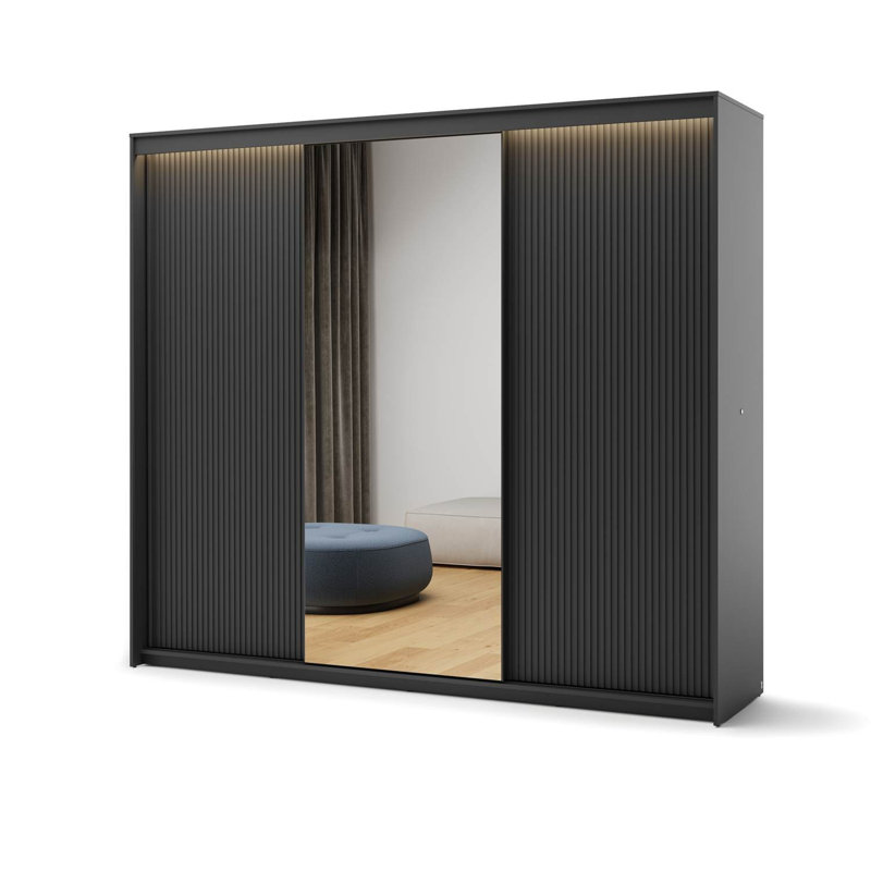 3 Door Manufactured Wood Wardrobe