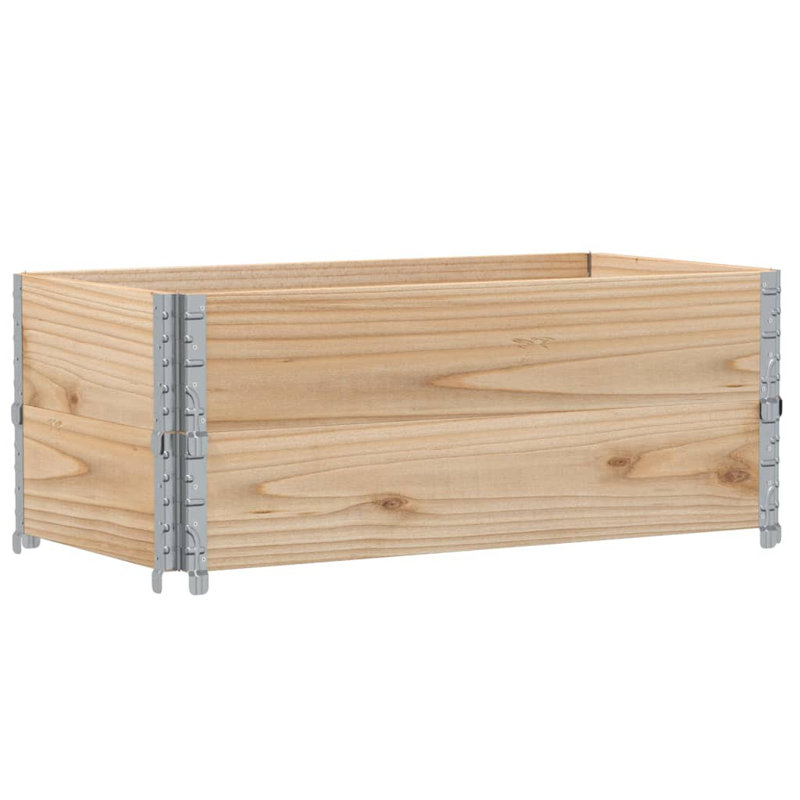 Corliss Wood Planter Box, Natural, 8.46" H x 59.06" W x 19.69" D