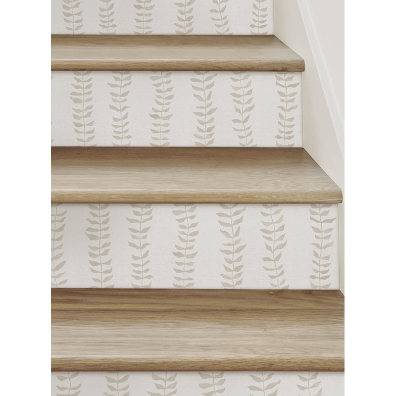 Allicen Abstract Non-Wall Damaging Accent, Beige, 4' W x 6.5' L