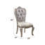 Chaise d'appoint Ariadne en velours et finition platine antique (ensemble de 2)