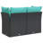 Ebern Designs Patio Sofa With Cushions 2-Seater Black Poly Rattan
