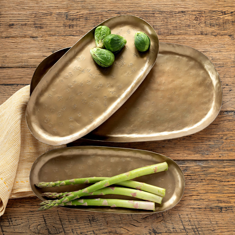 Antique Gold Iron Trays