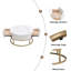 Table basse de 31,5 pouces avec tiroirs, table basse moderne avec rangement, table basse pour le salon