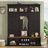 Entryway Hall Tree with Bench, 3 Top Cubbies & Bottom Storage, Farmhouse Coat Rack for Organized Living