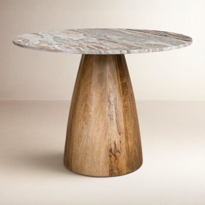 Mellonia Round Genuine Marble Dining Table