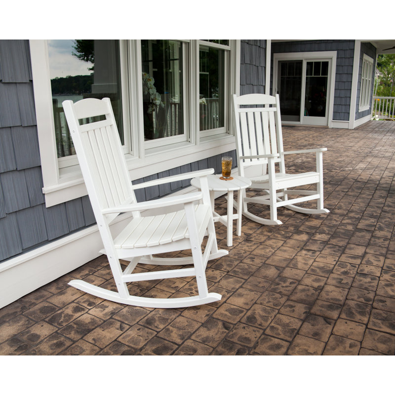 POLYWOOD Classics 3-Piece Rocker Seating Set, White