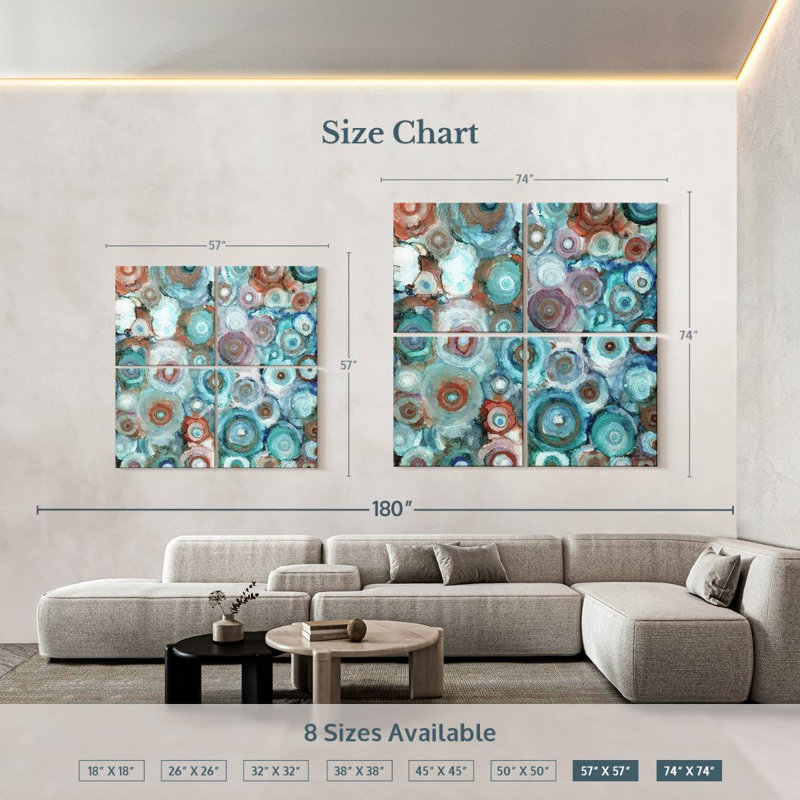 Avery Liquid Geodes, 57" H x 57" W