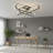 4-Light 31.5Inch Modern LED Flush Mount Ceiling Fixture Warm Light Switch Dimmable