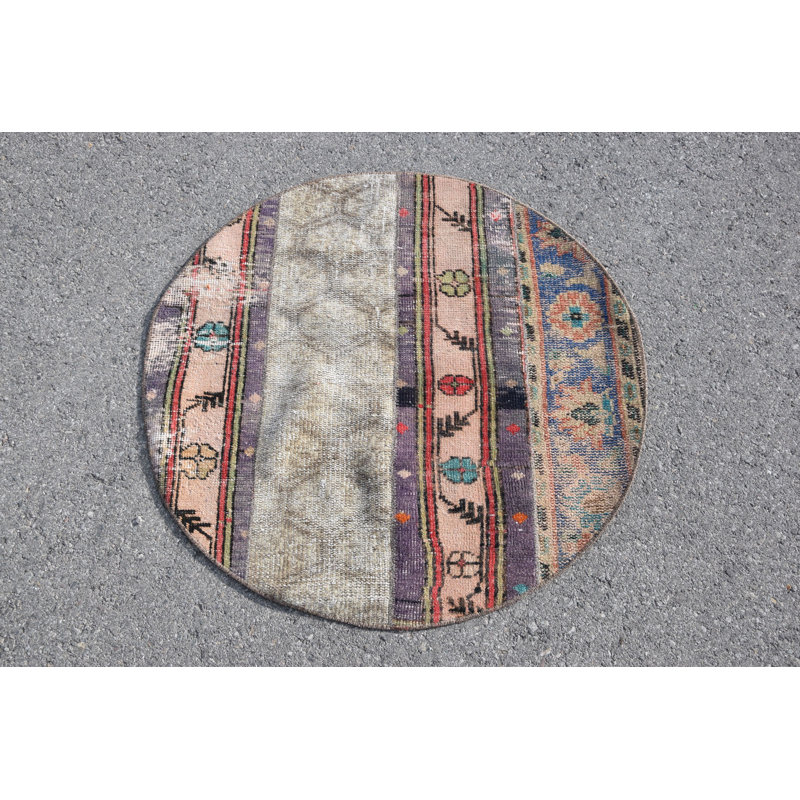 Tapis turc rétro en laine Oushak