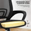 Chaise de bureau ergonomique, chaise de bureau en filet, chaise de travail roulante à hauteur réglable et support lombaire-68297474