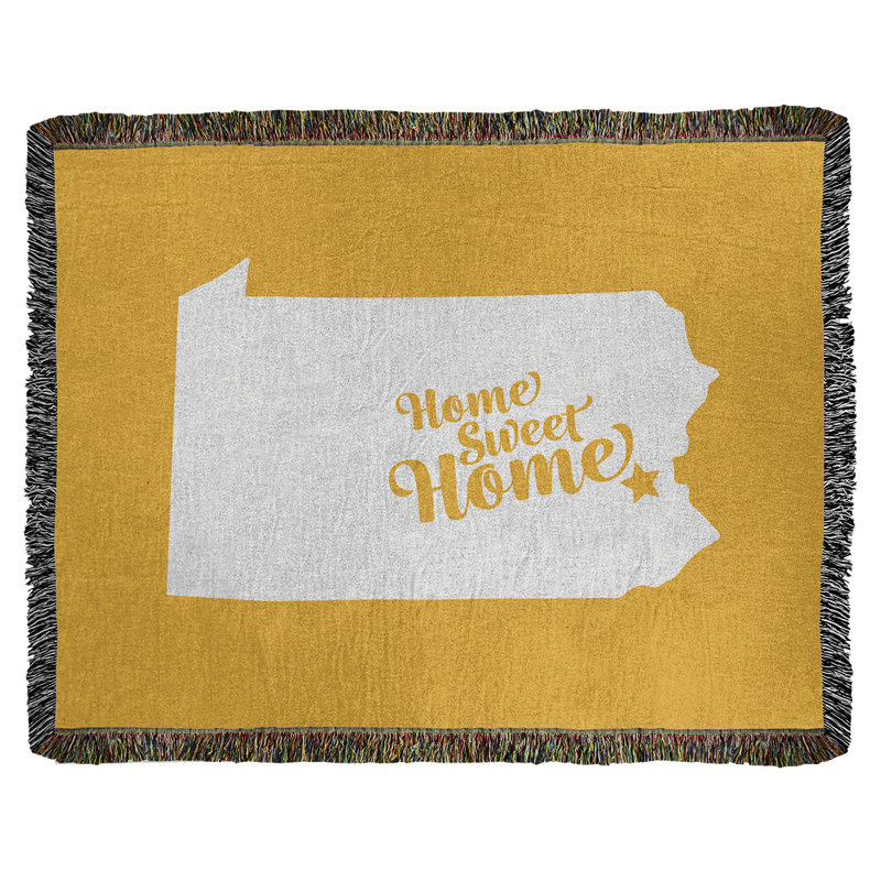 Jeté en coton tissé allentown doux, l 50 po x L 60 po, Jaune